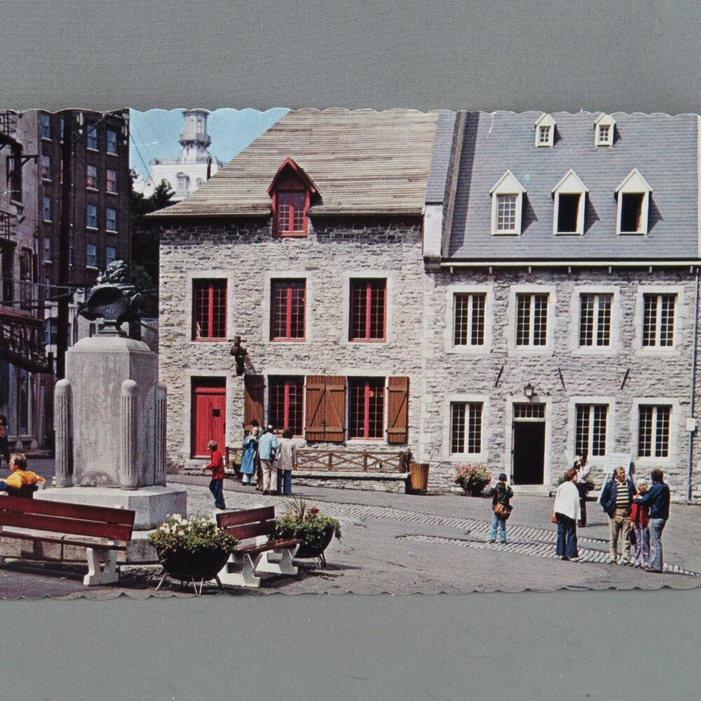 Vintage Postcard - La Place Royale Quebec City - Dexter Press